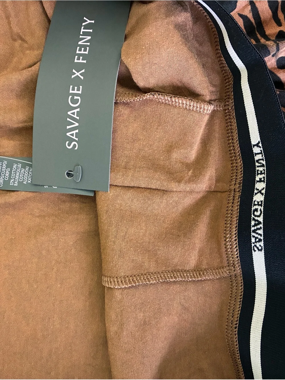 Savage X Fenty Men’s Brown and Black Animal-Print Boxer Briefs